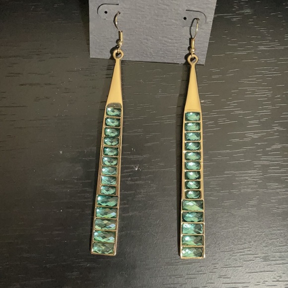 Long Dangling with Stone Earrings - Picture 5 of 6